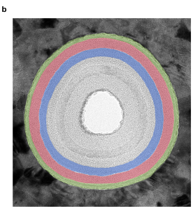TEM image of a 3D NAND structure from a planview lamella