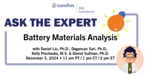 Ask the Expert: Battery Materials Analysis